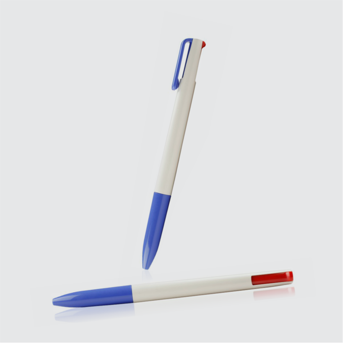 Duet solida tinta roja/azul
