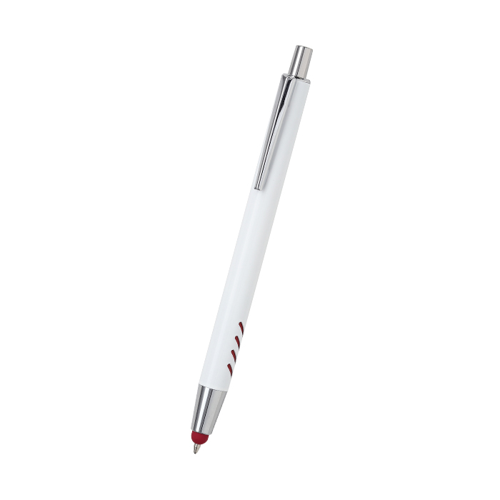 Bolígrafo de aluminio blanco Forli.