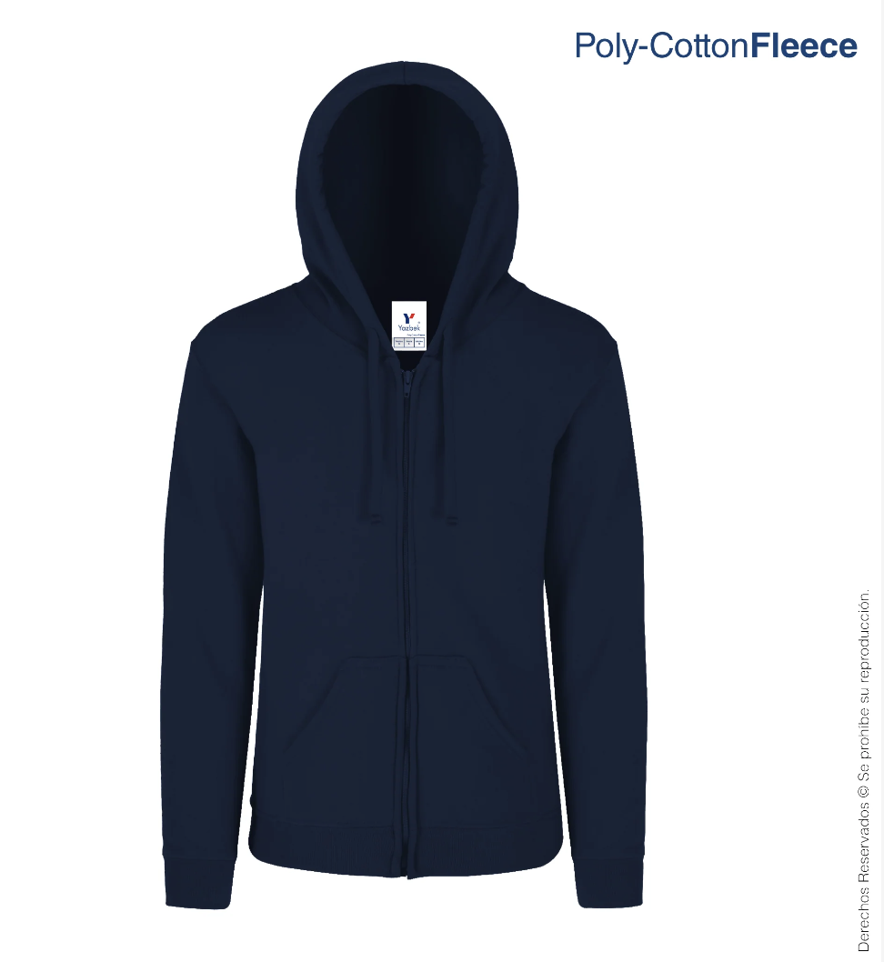 Sudadera con Capucha, Cangurera y Cierre para Adulto